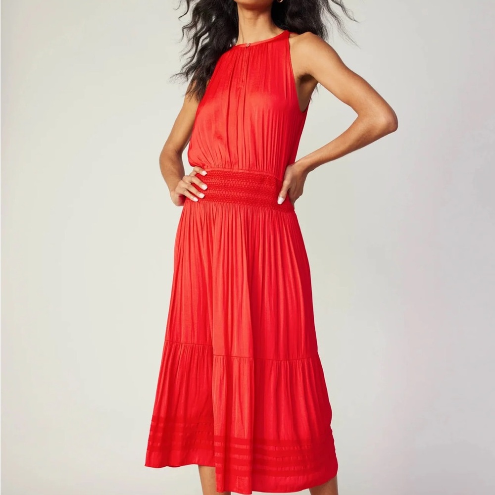 Current Air Halter Key Hole Midi Dress for July 4th!